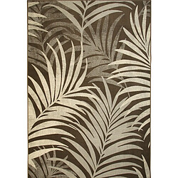 Thedecofactory SOFT LEAVES - Tapis doux motif tropical 120x160 taupe