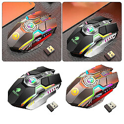 Universal (Argent) jeu sans fil de souris LED Laser USB Optical Game rechargeable ordinateur portable silencieux UK