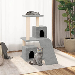 vidaXL Arbre à chat avec griffoirs en sisal Gris clair 82 cm