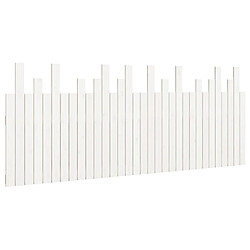 vidaXL Tête de lit murale Blanc 204x3x80 cm Bois massif de pin