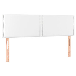 Acheter Maison Chic Tête de lit moderne à LED lumineuse pour chambre - Décoration de lit Blanc 144x5x78/88 cm Similicuir -MN75059