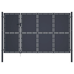 vidaXL Portail de jardin Acier 350 x 200 cm Anthracite