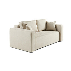 Bestmobilier Topaze - canapé droit 2 places - en tissu Topaze - canapé droit 2 places - en tissu - Beige