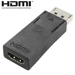 Wewoo Noir Adaptateur vidéo femelle DisplayPort mâle vers HDMI