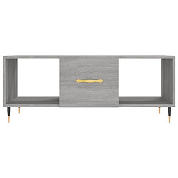 Maison Chic Table basse,Table Console Table d'appoint, Table pour salon sonoma gris 102x50x40 cm bois d'ingénierie -MN58169 pas cher