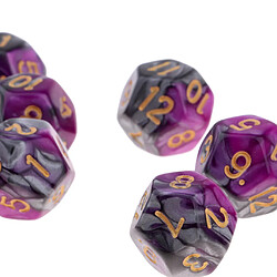 Polyéthylène dés multi-face D12 - Violet + Gris pas cher