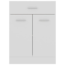 Acheter vidaXL Armoire de plancher à tiroir Blanc 60x46x81,5cm Bois ingénierie