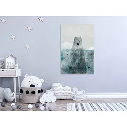 Tableau enfant Ours polaire style moderne - 80 x 120 cm - Artgeist