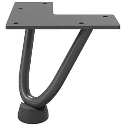 Acheter vidaXL Pieds de table en forme d'épingle à cheveux 4 pcs anthracite