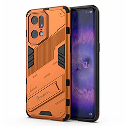 Coque en TPU anti-chocs avec béquille, orange pour votre Oppo Find X5 Pro