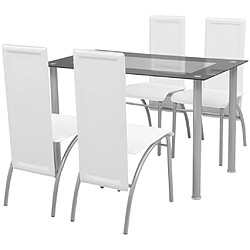 vidaXL Jeu de salle à manger 5 pcs Blanc