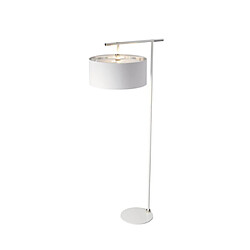 Elstead Lighting Lampadaire Balance Métal,Plastique Blanc, Nickel