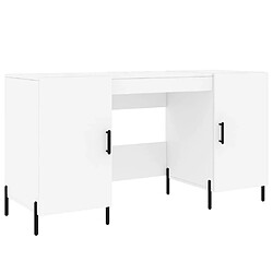 Maison Chic Bureau,Table de travail,bureau de travail pour chambre blanc 140x50x75 cm bois d'ingénierie -GKD12194