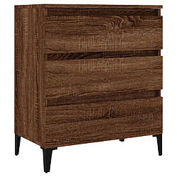 Maison Chic Buffet,Meuble de Rangement,commode pour salon,Cuisine Chêne marron 60x35x70 cm Bois d'ingénierie -MN96887