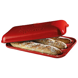 Moule céramique 3 baguettes rouge - eh345506 - EMILE HENRY