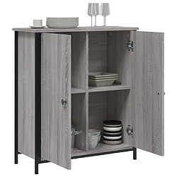 Avis vidaXL Buffet sonoma gris 70x30x80 cm bois d'ingénierie