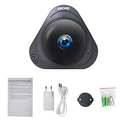 Acheter Wewoo Caméra IP WiFi noir Q8 960 P 360 Degrés Fisheye Objectif 1.3MP WiFi IP, Détection de Mouvement / Vision Nocturne, IR Distance: 5-10m