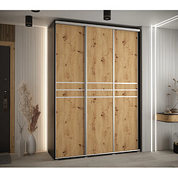 Abiks Meble Armoire Davos 10 À Portes Coulissantes 235,2/170/45 3 Portes