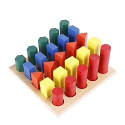 Bloc Géométrie Jeu Construction Forme Tri Couleur pas cher