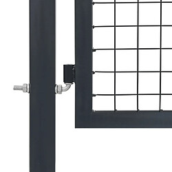 Acheter vidaXL Portillon avec poteaux Acier 350 x 100 cm Anthracite