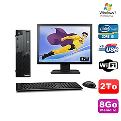 PC Lenovo M90P 5864 Core i5-650 3.2GHz 8Go 2000Go Graveur WIFI W7 + Ecran 17"""" - Occasion