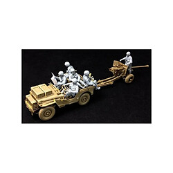 Avis Bronco Models Maquette Canon British 6 Pdr Anti-tank Gun (airborne) With 1/4 Ton Truck & Crew