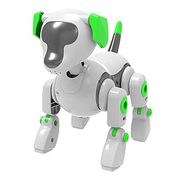 Justgreenbox Robot Chien Jouet DIY Interactif Intelligent Jouets Éducatifs, Blanc