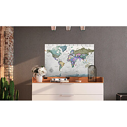 Artgeist Tableau en liège - World Destinations (1 Part) Wide [Cork Map] 90x60 cm