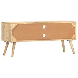 Maison Chic Meuble TV scandinave - Banc TV pour salon 100 x 30 x 45 cm Bois massif de manguier -MN31415 pas cher