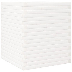 vidaXL Jardinière blanc 60x60x68,5 cm bois de pin massif