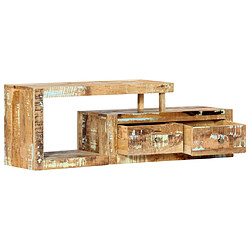 Helloshop26 Meuble télé buffet tv télévision design pratique 120 cm bois de récupération massif 2502243