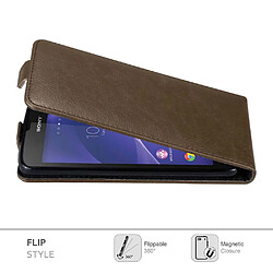 Cadorabo Coque Sony Xperia T3 Etui en Marron