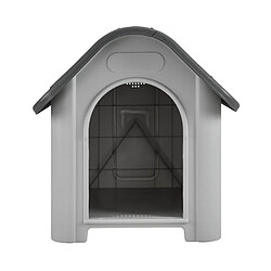 Niche PVC avec Trou d'Aération Gris et Noir 87 x 72 x 75,5 cm [en.casa]