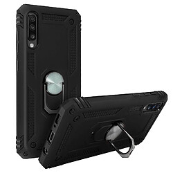 Avizar Coque Galaxy A70 Bi matière Rigide et Souple Bague Support Vidéo noir