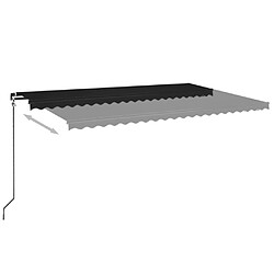 Avis Maison Chic Auvent manuel rétractable,Store manuel de porte avec LED 500x350 cm Anthracite -GKD83393