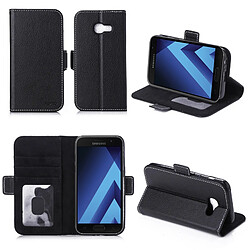 Xeptio Housse luxe Samsung Galaxy A3 2017 portefeuille noir avec stand et porte cartes - Etui coque