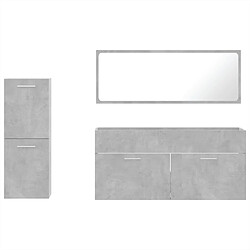 Acheter vidaXL Ensemble de meubles de salle de bain 3 pcs gris béton