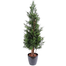 Pegane Plante artificielle haute gamme Spécial extérieur / Cyprès artificiel DE LAWSON UV résistant - Dim : 150 x 60 cm