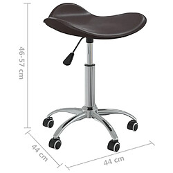 vidaXL Chaise pivotante de salle à manger Marron Similicuir pas cher