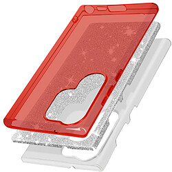 Avis Avizar Coque Paillette pour Samsung Galaxy S23 Ultra Semi-rigide Spark Case rouge