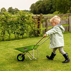 Kids In The Garden Brouette verte en métal enfant.