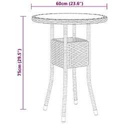 vidaXL Ensemble à manger de jardin 3 pcs Résine tressée Noir pas cher