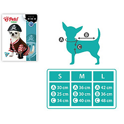 BigBuy Pets déguisement pour chien Taille M Pirate