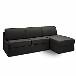 Inside 75 Canapé d'angle convertible express GAIN DE PLACE gris graphite couchage 140 cm