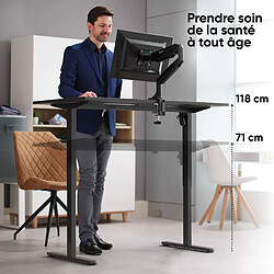 Avis ONKRON Cadre Bureau Assis Debout Electrique avec Moteur, Bureau Réglable en Hauteur pour Plateaux 120 - 170 cm - Pied Bureau Assis Debout Max Charge de 70 kg/Accessoire Bureau Travail WDF221E-B Noir