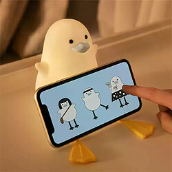 RedMiter LED veilleuse mignon canard dessin animé Silicone veilleuse USB Rechargeable capteur tactile synchronisation lampe de chevet pour enfants cadeau