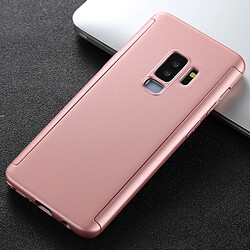 Wewoo Coque or rose pour Samsung Galaxy S9 + givré PC dur entièrement enveloppé housse de protection