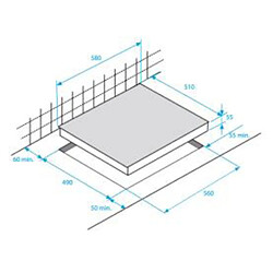 Table de cuisson vitrocéramique 4 feux 6700w noir - hic64502t - BEKO