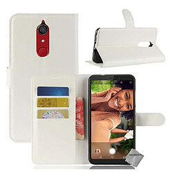 Htdmobiles Housse etui portefeuille pour Wiko View XL + film ecran - BLANC