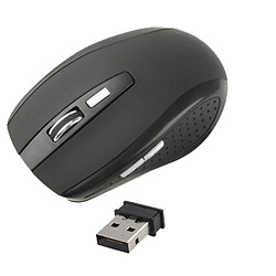 Wewoo Souris sans fil noir Optique Sans 6D 2.4 GHz 800 ~ 1600 DPI avec Mini Récepteur USB, Plug and Play, Distance de Travail 10 Mètres pas cher